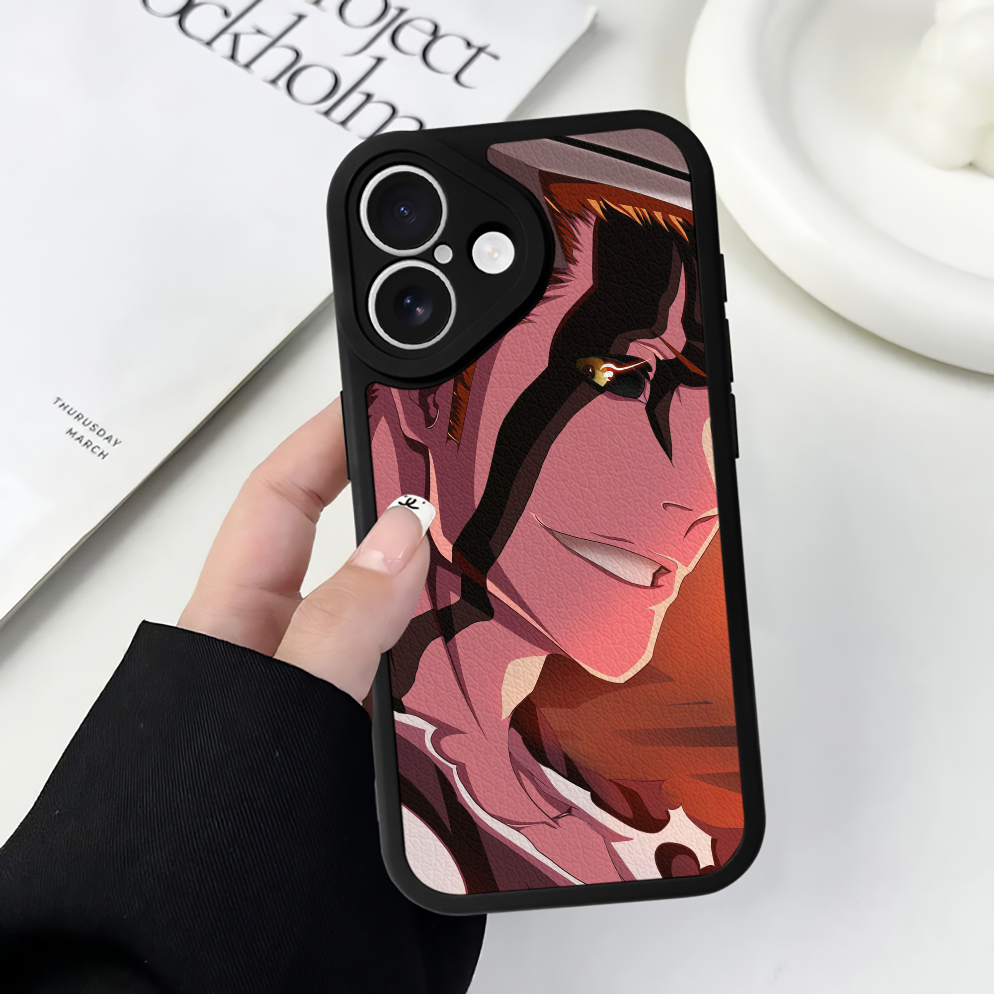 （画像用） ブリーチ BLEACH 【iPhone 16シリーズ対応】シリコンスマホケース（レザー調） 材質：シリコン